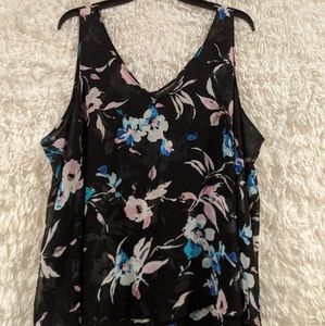 Sleeveless Floral Blouse